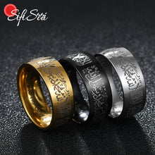 Load image into Gallery viewer, Islamic Scripture Rings Stainless Steel
